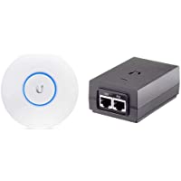 Los mejores  - Ubiquiti UAP-AC-Pro - Punto de Acceso- Color Blanco + 4250605597757 Adaptador-Inyector de PoE